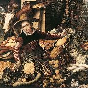 Pieter Aertsen Market Woman with Vegetable Stall oil painting reproduction
